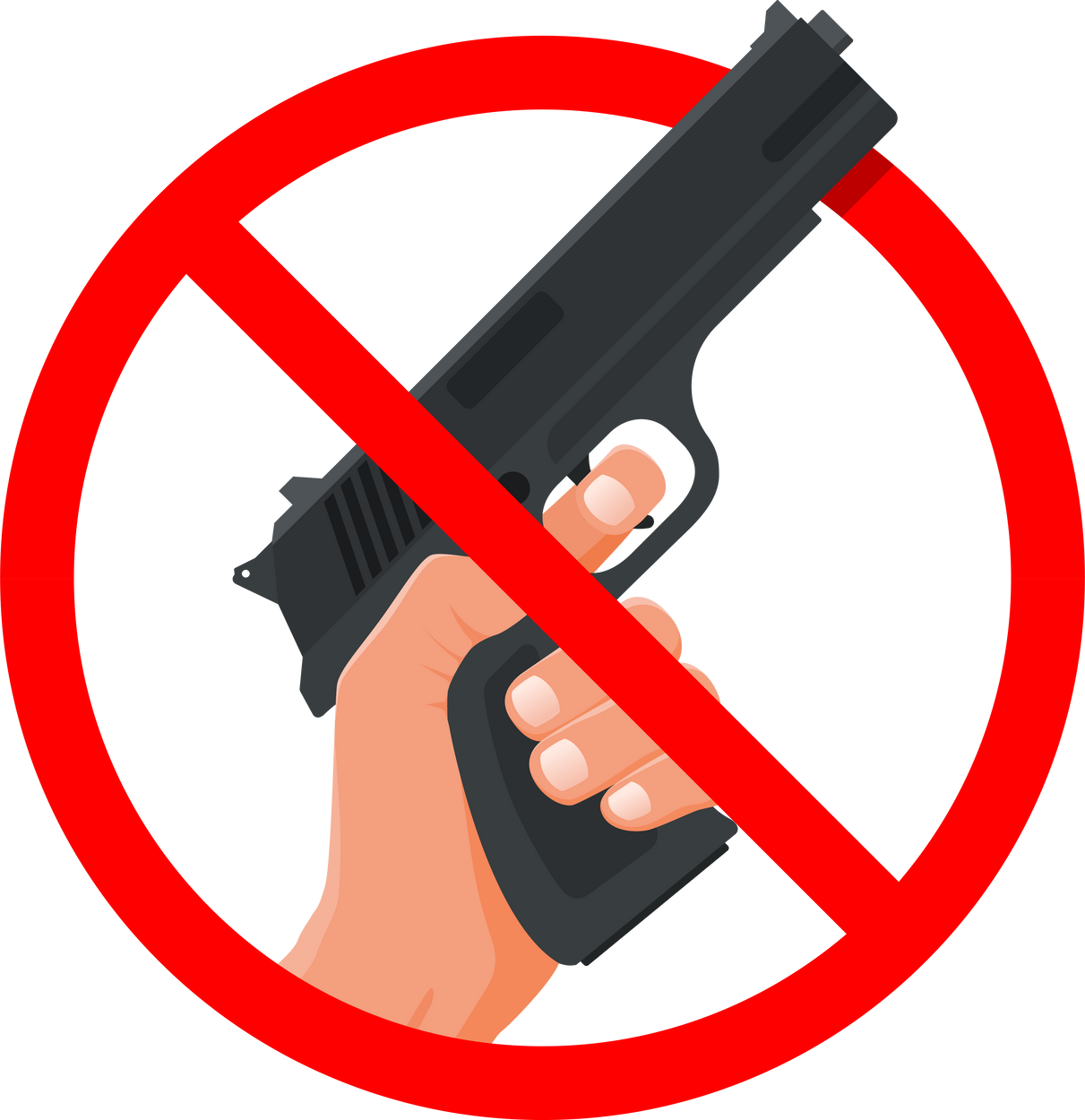 No Guns Sign