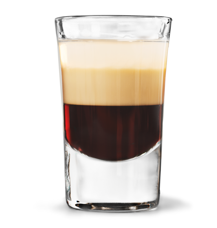 Alcohol in Shot Glass Isolated