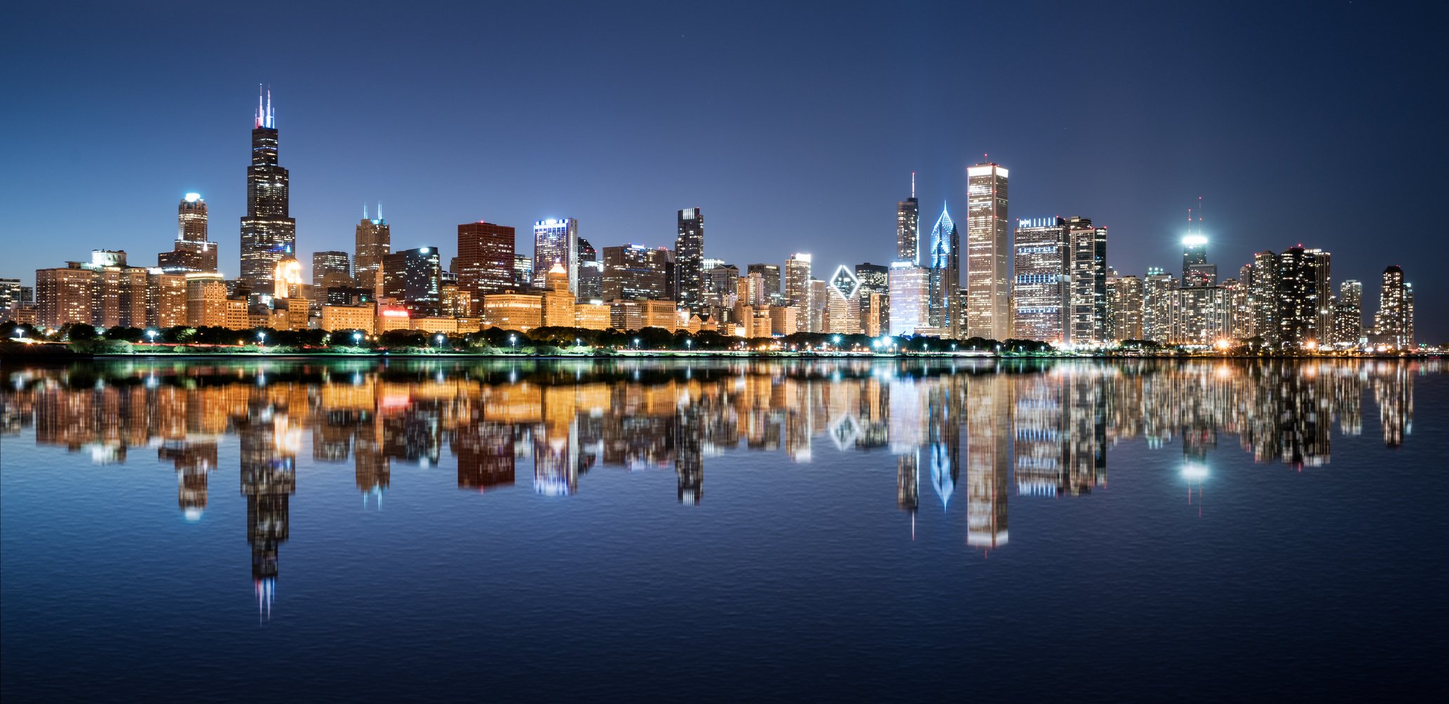 Chicago Night Skyline