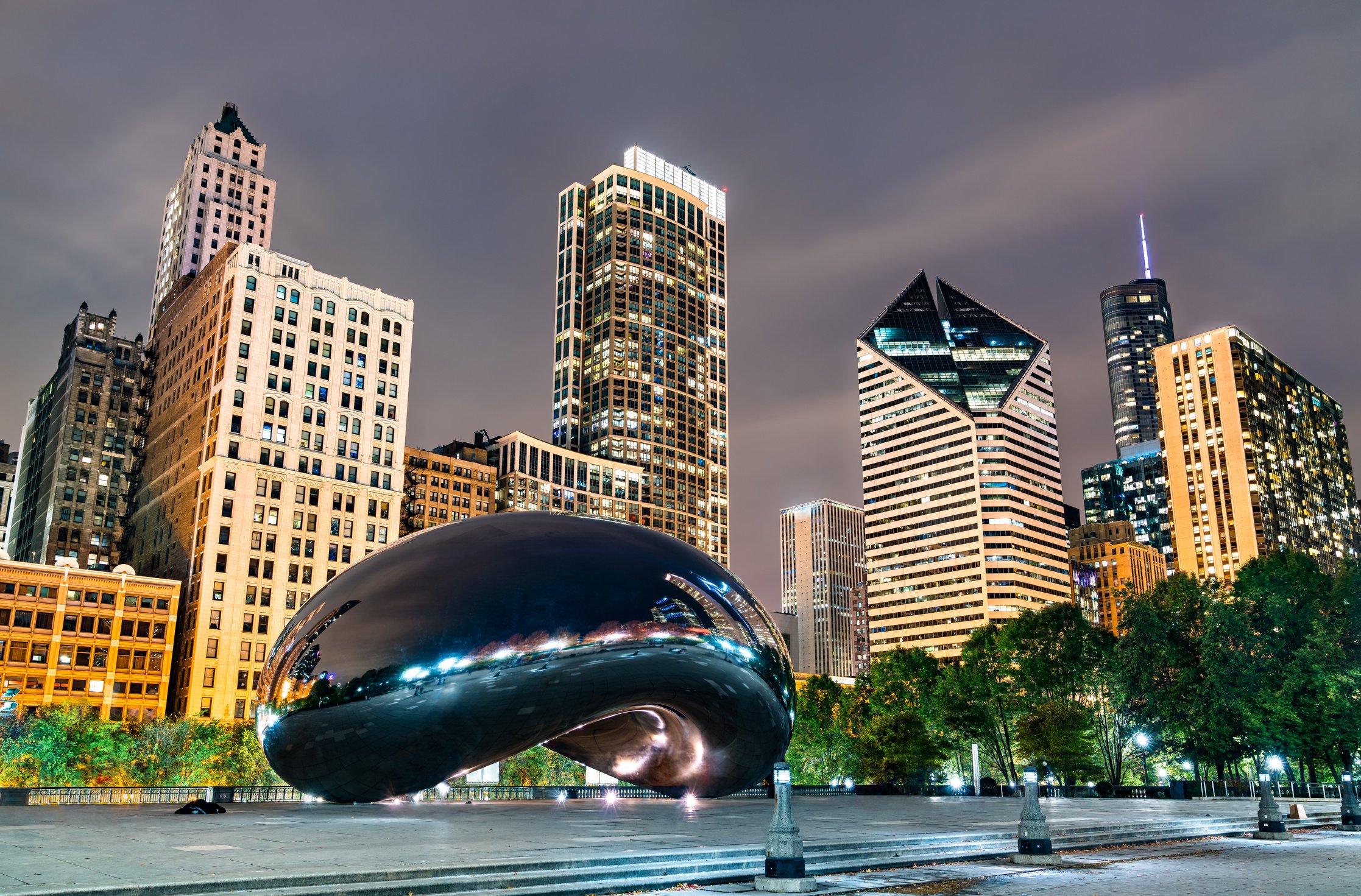 Cloud Gate, Millennium Park in Chicago, USA