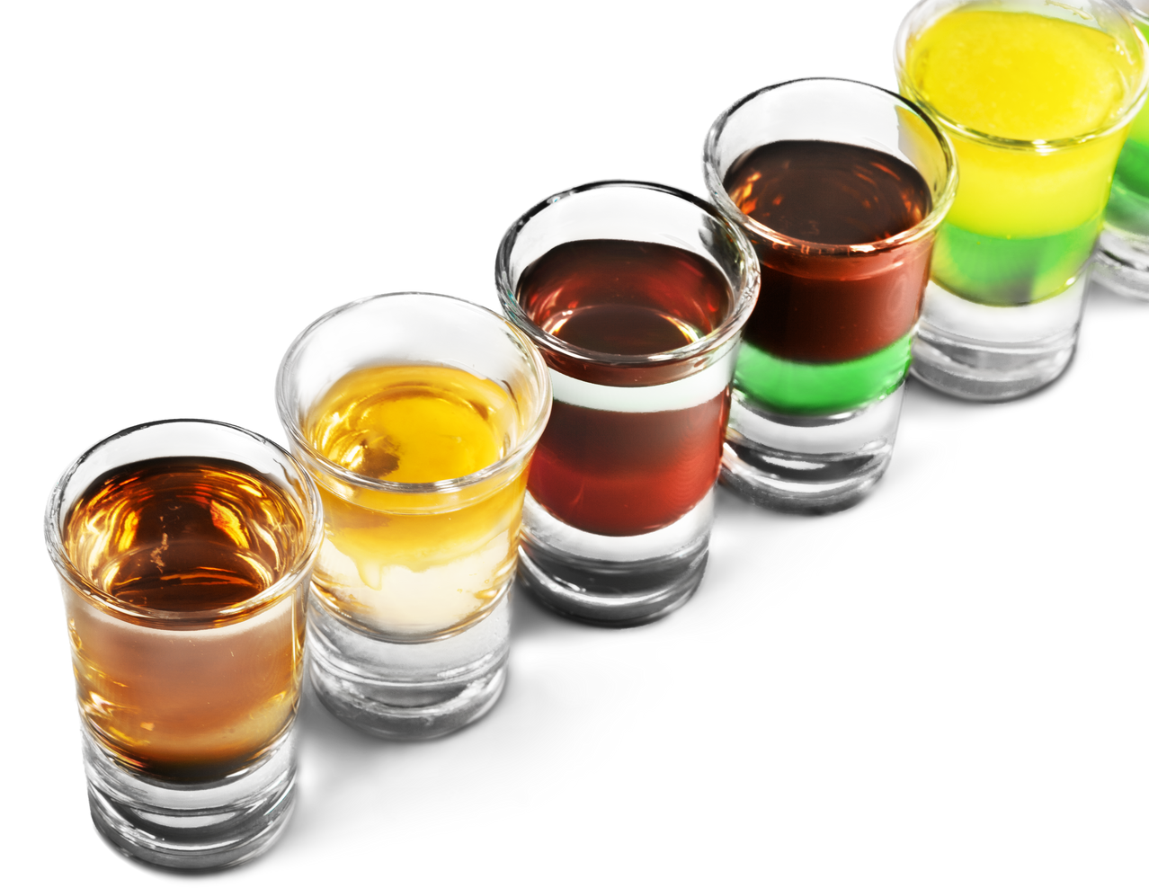 Alcohol in Shot Glasses